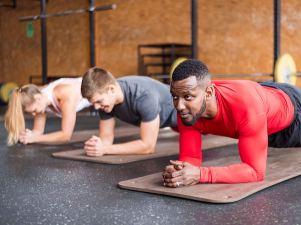 Core discount strengthening stretches